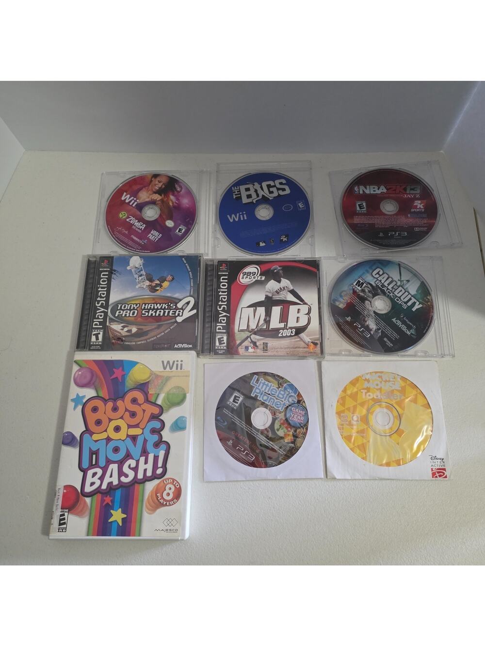 Mixed Nostalgia Video Game Lot PS1 PS3 Wii Xbox – Tony Hawk 2 Black Ops + More